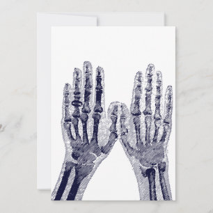 Invitation Skeleton Hands Xray Image dessin Anatomie humaine