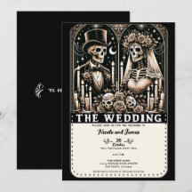 Skeletons de Tarot MARIAGE Mariée et Salle