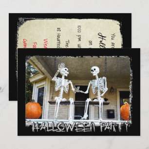 Invitation Skeletons personnalisés Fête d'Halloween