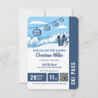 Ski Anniversaire Fête Pistes Ski Snowboard Ticket