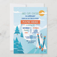 Ski Fête Anniversaire Pistes Ski Snowboard Neige
