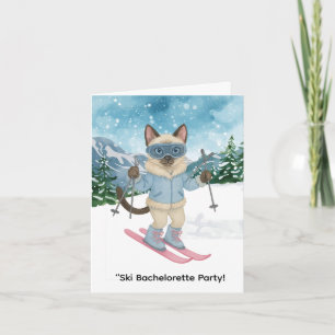 Invitation Ski pour la mariée sur la pente Bachelorette Party