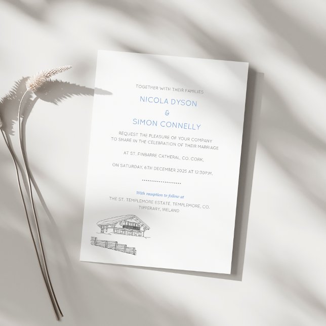 Invitation Ski Resort Couple In Loy Wintery Mountain Chalet (Sample (back))