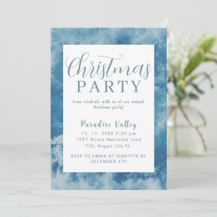 Invitation Sky Modern Dusty Blue Snowflake