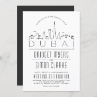 Invitation Skyline Mariage Deco de Dubaï