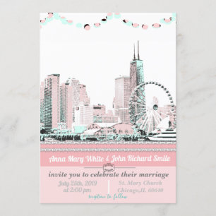 Invitation Skyline moderne et élégant de Chicago City