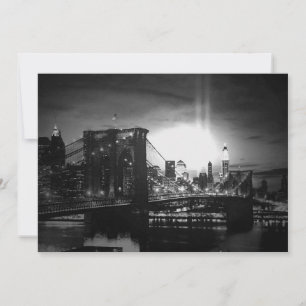 Invitation Skyline New York en noir et blanc