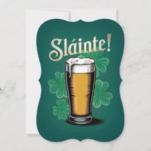 Invitation Slàinte ! Saint Patrick's Day Pint of Beer on Gree