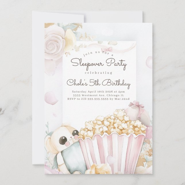 Invitation Sleepov film nuit anniversaire cinéma soirée (Devant)