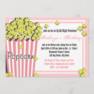 Invitation Sleepover de film Popcorn