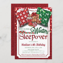 Slepover d'hiver Fête d'anniversaire Parties scint