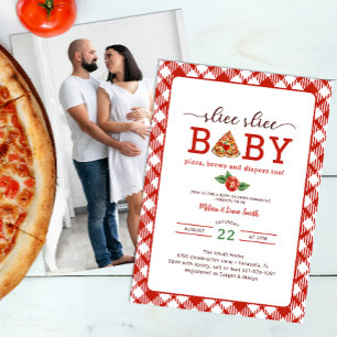 Invitation Slice Baby Pizza Couples Baby shower photo I