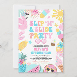 Invitation Slide 'n' Slide Splash Pad Summer Anniversday Part