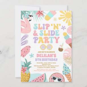 Invitation Slide 'n' Slide Splash Pad Summer Anniversday Part