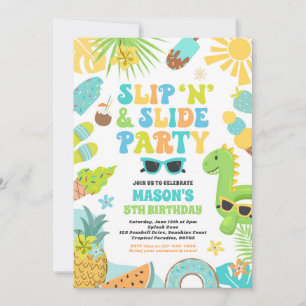 Invitation Slide 'n' Slide Splash Pad Summer Anniversday Part