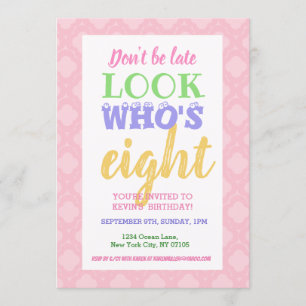 Invitation Slogans d'invitation pour le 8e anniversaire