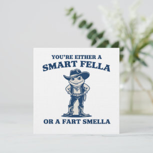Invitation Smart Fella ou Fart Smella Grenouille Rétro Mème D