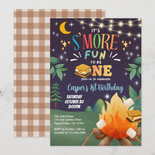 Invitation S'more amusant d'être UNE Fête d'anniversaire de 1