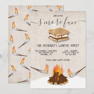 Invitation S'more fun Winter Holiday Party