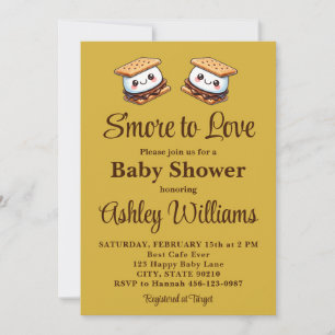 Invitation S'more to Love Baby shower Fun Automne Hiver