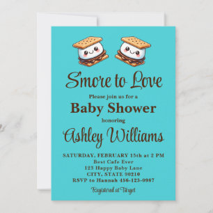 Invitation S'more to Love Baby shower Fun Automne Hiver