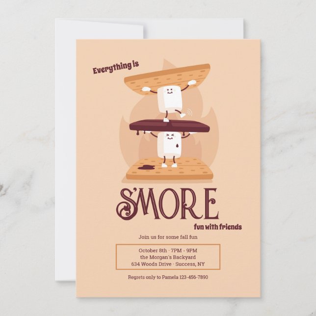 Invitation S'mores (Devant)