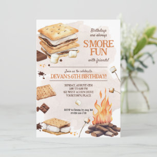 Invitation S'mores fête d'anniversaire