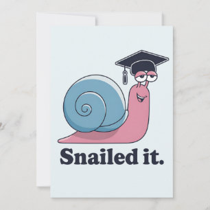 Invitation Snail It Funny Snail Graduate Casquette