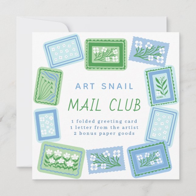 Invitation snail mail art club (Devant)
