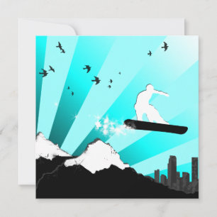 Invitation snowboard : piste en poudre