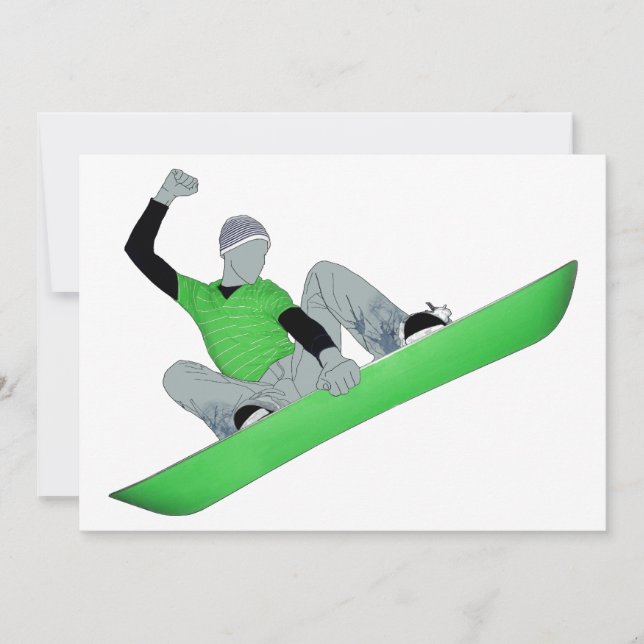 Invitation snowcore : snowboard (Devant)