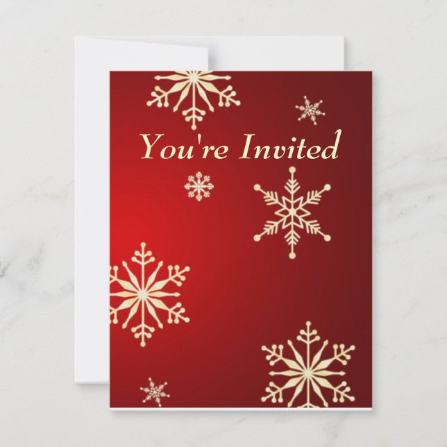 Invitation Snowflakes Christmas Open House (Devant)