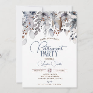 Invitation Snowflakes fête de retraite d'hiver