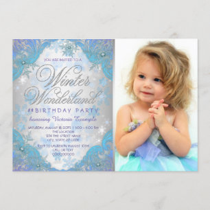 Invitation Snowflakes Froid Winter Wonderland Anniversaire