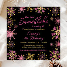 Snowflakes Gold et Rose Anniversaire