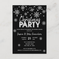 Snowflakes Silver Black NOËL PARTI