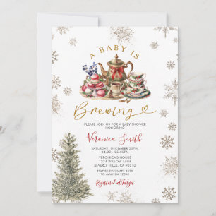 Invitation Snowflakes Thé Un bébé brasse du Baby shower
