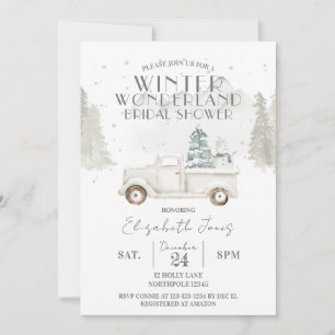 Invitation Snowflakes Winter Wonderland Fête des mariées