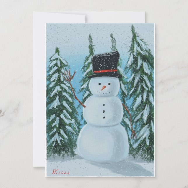 Invitation Snowman (Devant)