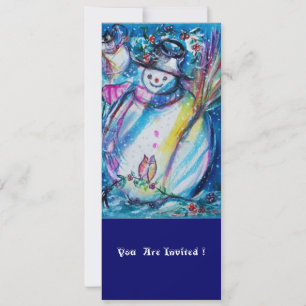 Invitation SNOWMAN With OWL, Soirée du Nouvel An