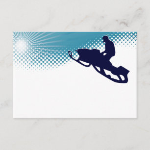 Invitation snowmobile extrèmement haut