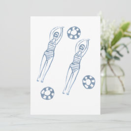 Invitation Snychro artistique nageurs Illustration bleue