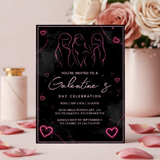 Invitation So Love Cute Femme Ado Fille Galentines Jour Vacan