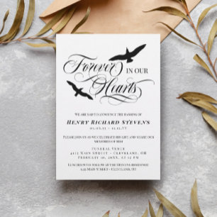 Invitation Soaring Birds Forever In Our Hearts Photo Funeral