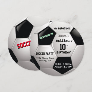 Invitation Soccer Amusement ⚽ Anniversaire Fête Epic