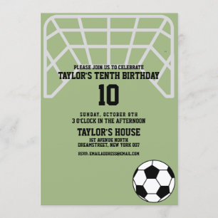 Invitation Soccer Field Sports Fête d'anniversaire personnali