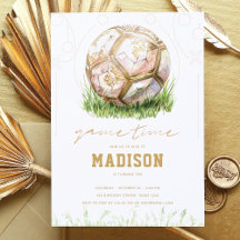 Soccer Luxury Girl Anniversaire Pink Gold