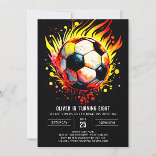 Invitation Soccer moderne Anniversaire de enfant imprimable