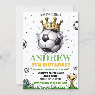 Invitation Soccer personnel fête d'anniversaire