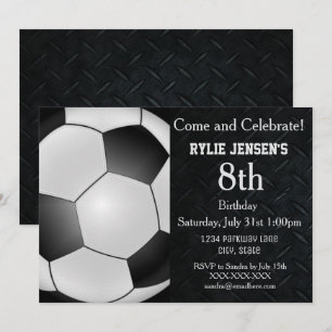 Invitation Soccer Thème Sports Anniversaires de enfants Invit